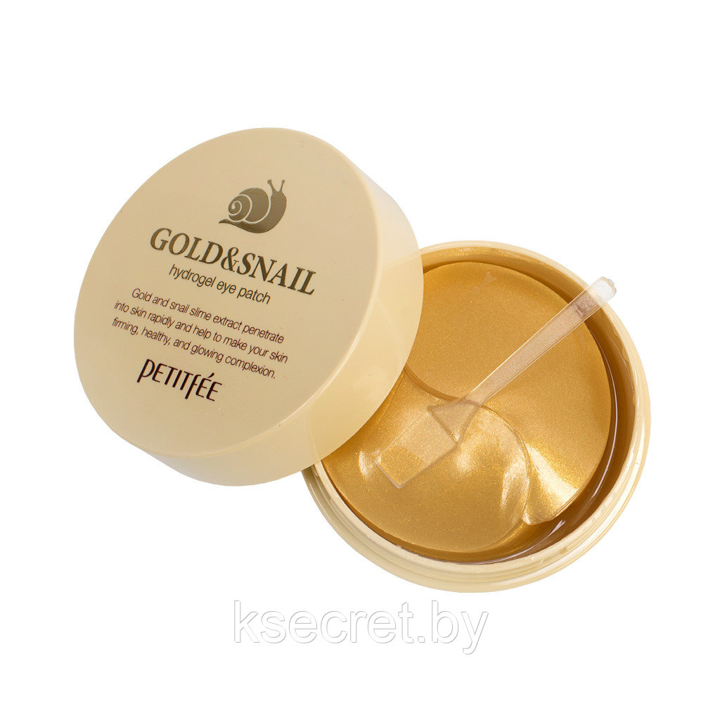 [PETITFEE] Гидрогелевые патчи для глаз ЗОЛОТО/УЛИТКА Gold/Snail Hydrogel Eye Patch, 60 шт - фото 2 - id-p144492891