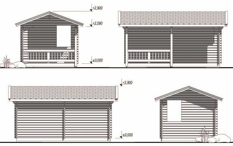 Дачная беседка из бруса 3х5,2 м БД-11 - фото 3 - id-p132645897