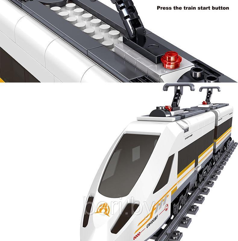 QL0307 Конструктор "Электромеханический Скоростной поезд", 641 деталь, аналог LEGO Лего поезд, Zhe Gao City - фото 3 - id-p144340991