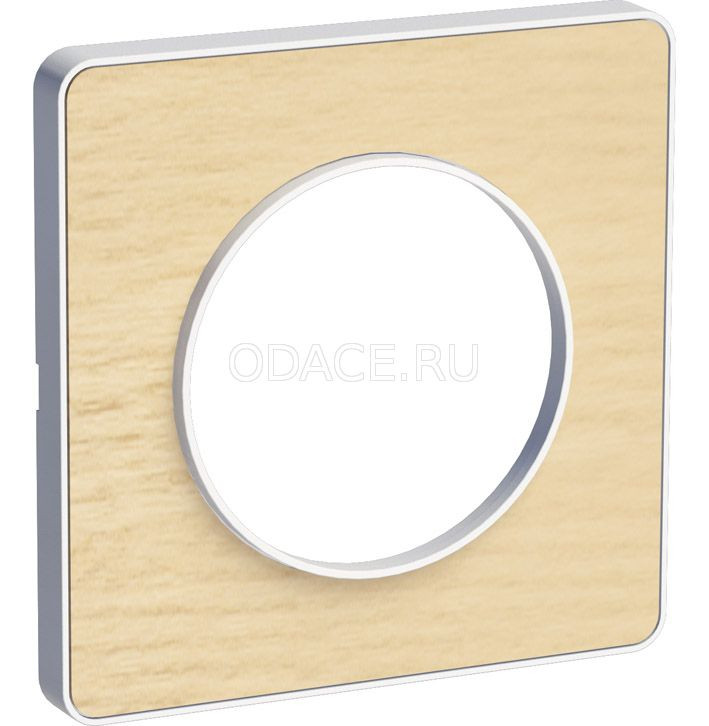 Schneider-Electric Odace Бук/Белый Рамка 1-я, 85 х 85 х 10 мм