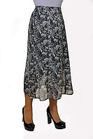 Женская осенняя шифоновая деловая нарядная большого размера юбка Klever 398-1 52р.