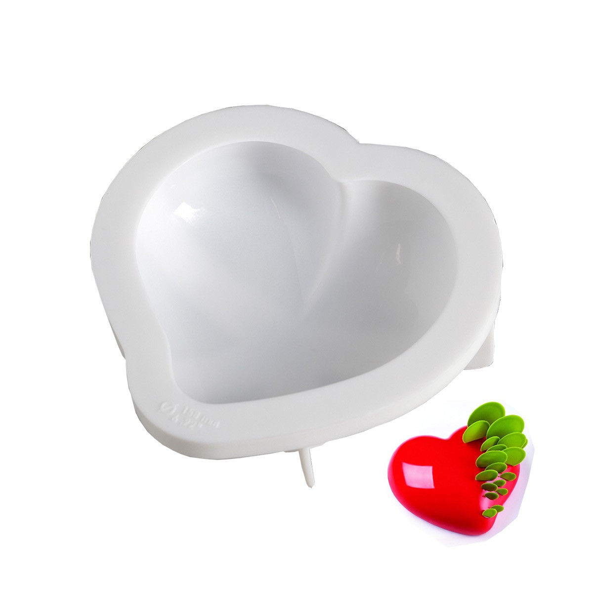 Форма для выпечки и муссовых десертов Сердце малое (Китай, 175х47 мм ) - фото 1 - id-p144482386