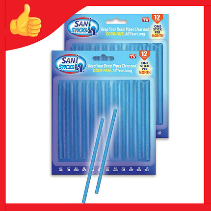Палочки (средство) от засора слива Sani Sticks 12 штук, фото 2