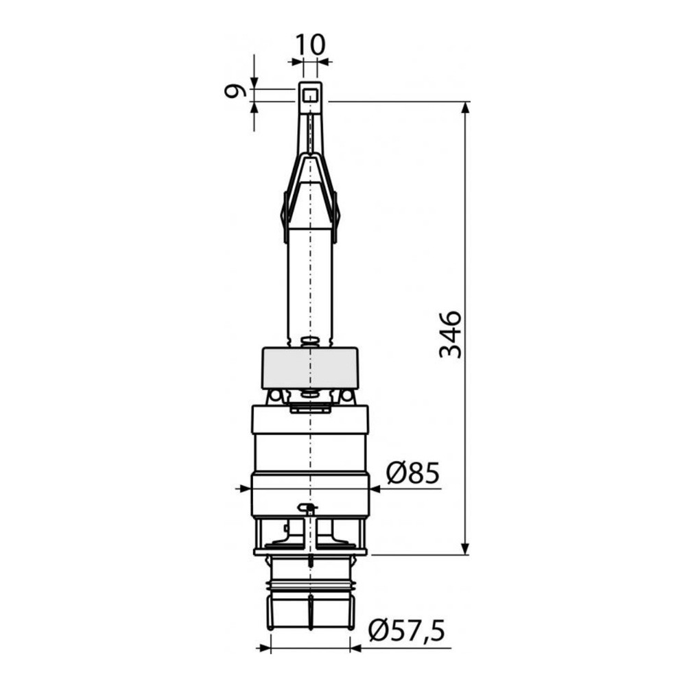 Сливной механизм Alcaplast A06 для скрытых систем инсталляции - фото 2 - id-p139966191