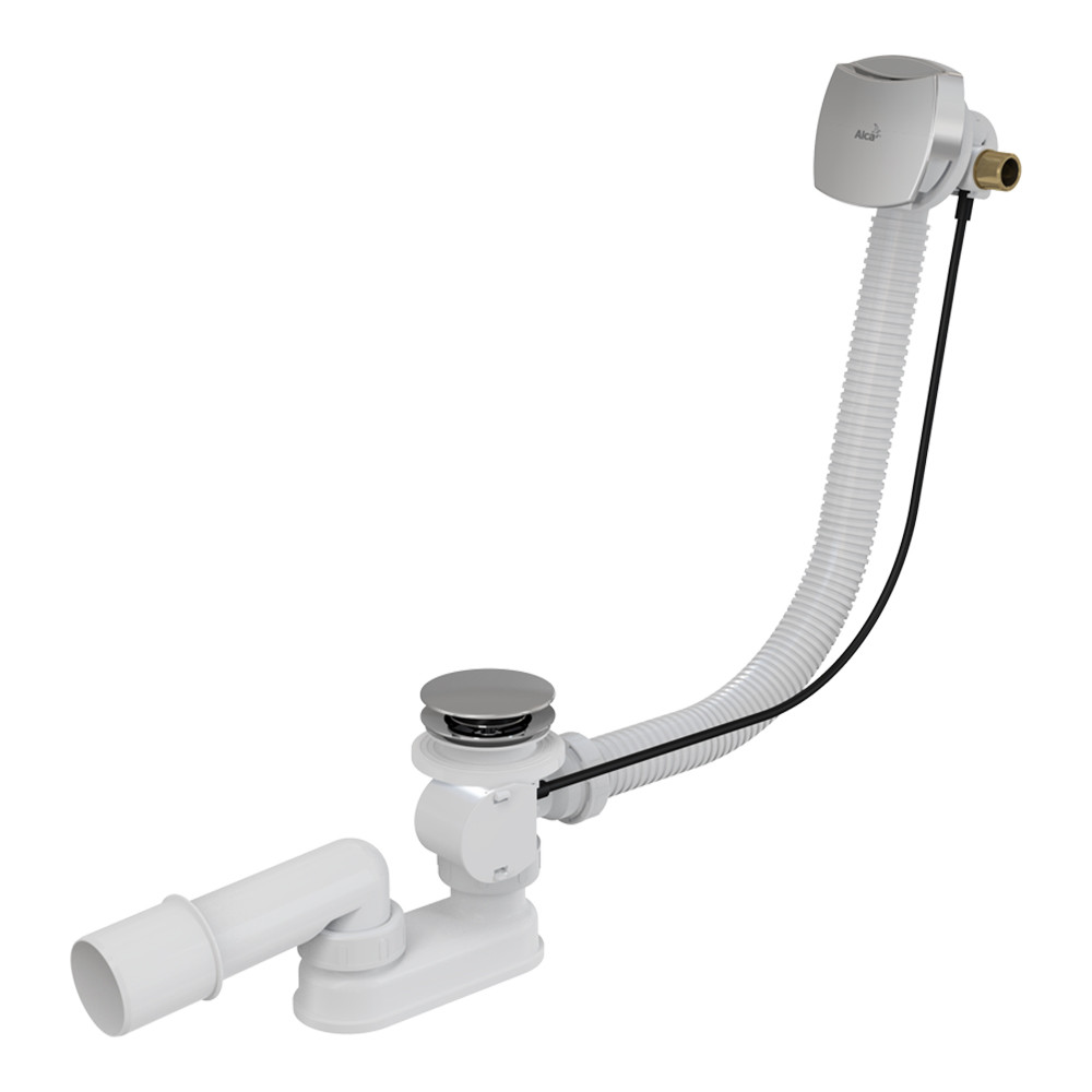 Сифон для ванны автомат с напуском воды через перелив Alcaplast A564KM1, 57 см - фото 1 - id-p139966215