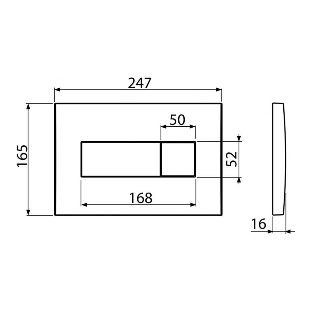 Кнопка смыва для инсталляции Alcaplast M378 - фото 2 - id-p139966353