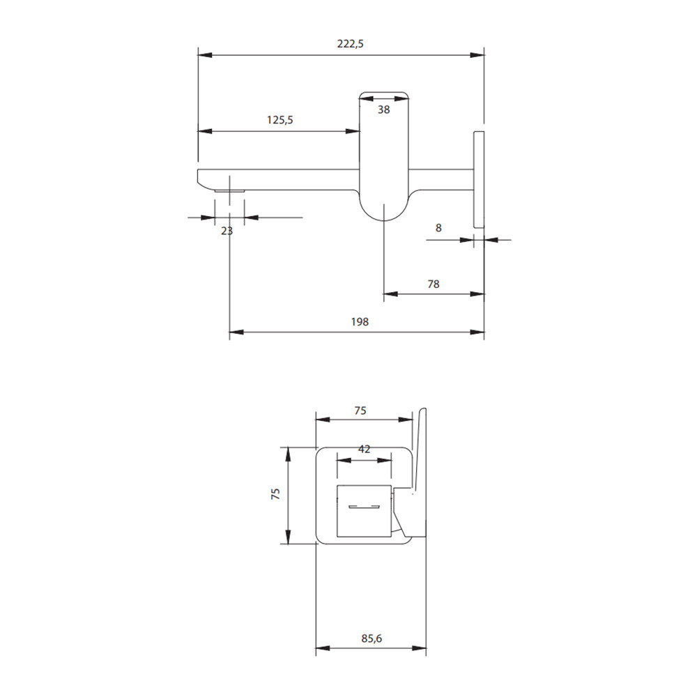 Смеситель для умывальника скрытого монтажа Omnires Parma PM7415/NCR - фото 2 - id-p144575593