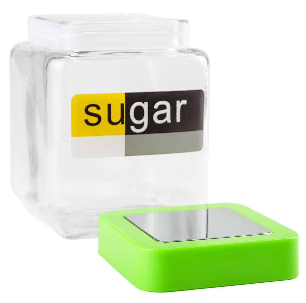 Квадратная стеклянная банка для сахара и сыпучих продуктов 1600 мл - фото 3 - id-p144581262