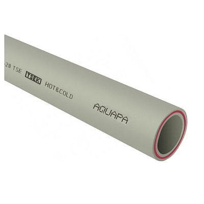 Труба PP-R-GF (ПП) 20 х 2.8 мм (полипропиленовая) со стекловолокном Aquapipe
