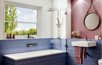 Стеклянная душевая шторка 80*140 см, с неподвижной дверью для ванны Ambassador Bath Screens, фото 3