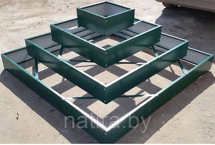 Каскадные клумбы с полимерным покрытием ( зелёная/коричневая) - фото 2 - id-p144595118