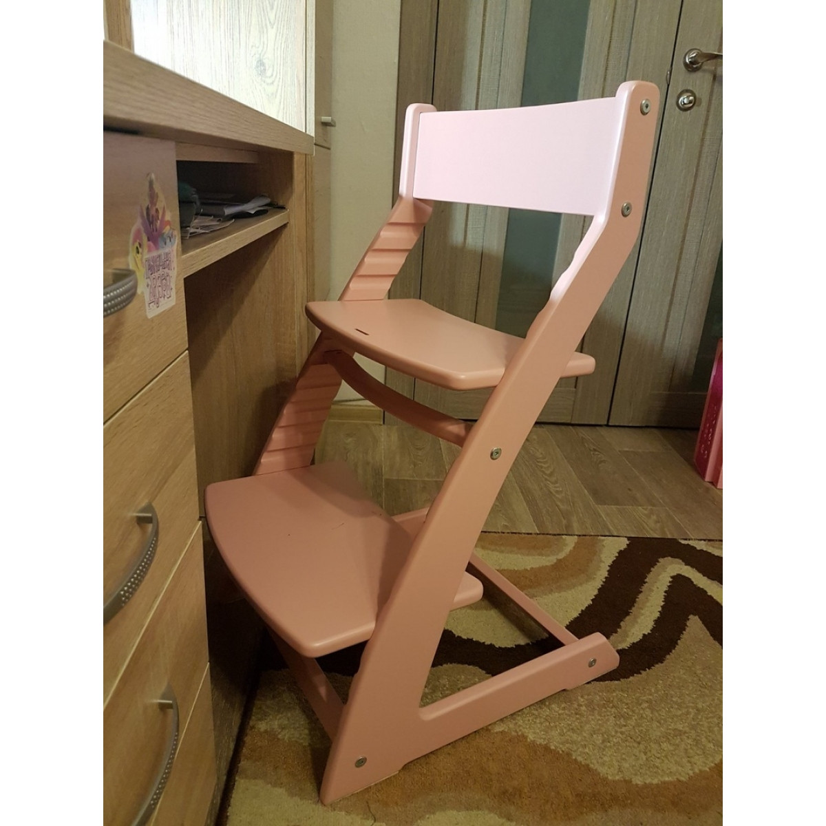 Детский регулируемый растущий стул «ВАСИЛЁК» Slim ВН-21Д (Фламинго)