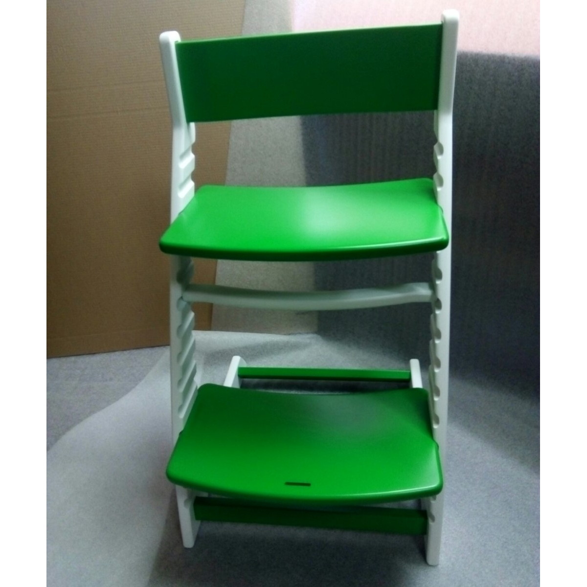 Детский регулируемый растущий стул «ВАСИЛЁК» Slim ВН-21Д (бело-зеленый) - фото 3 - id-p144595705