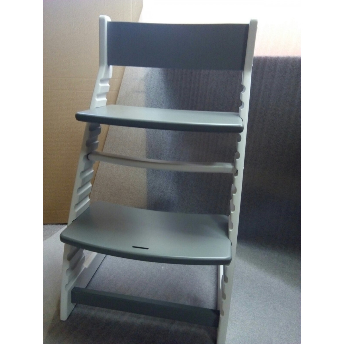 Детский регулируемый растущий стул «ВАСИЛЁК» Slim ВН-21Д (Бело-серый) - фото 4 - id-p144595974