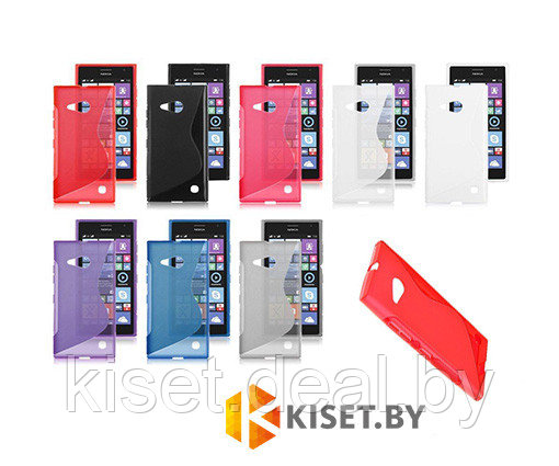 Силиконовый чехол для Nokia Lumia 730/735, бирюзовый с волной - фото 2 - id-p144595711