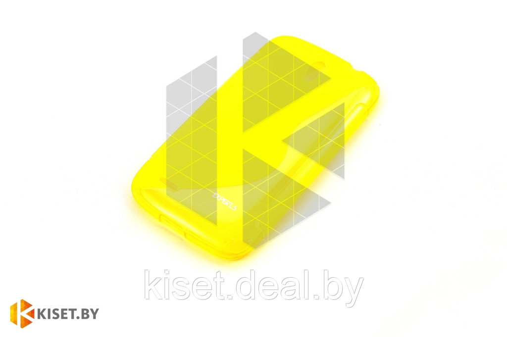 Силиконовый чехол для Nokia Lumia 830, желтый с волной - фото 1 - id-p144595727