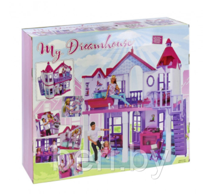 6991 Кукольный домик "Dreamhouse", двухэтажный, для кукол до 29 см, дом для кукол - фото 3 - id-p144596102