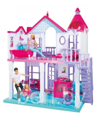 6991 Кукольный домик "Dreamhouse", двухэтажный, для кукол до 29 см, дом для кукол - фото 2 - id-p144596102