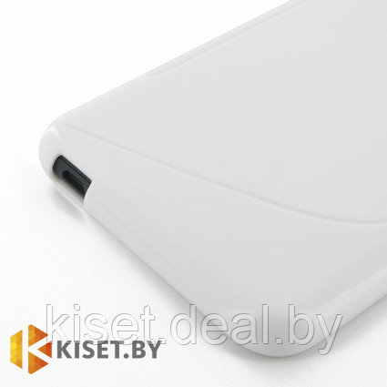 Силиконовый чехол для Lenovo Sisley S90, белый с волной - фото 1 - id-p144595744
