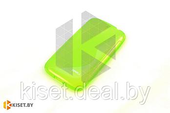 Силиконовый чехол для Sony Xperia C3, зеленый с волной