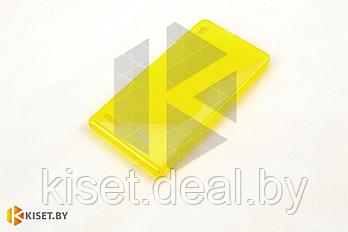 Силиконовый чехол для Sony Xperia Z3, желтый с волной