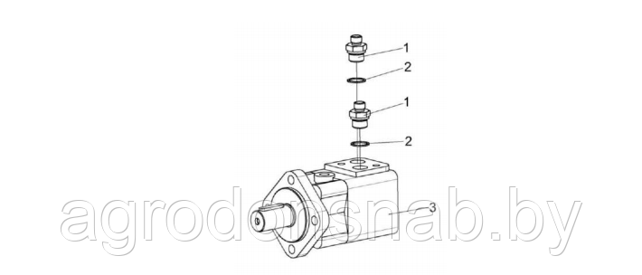 Гидромотор заточного устройства КВС-1-0602650 (МГП-80) - фото 1 - id-p102155711