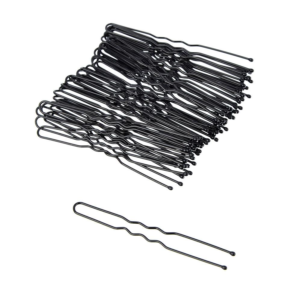 Набор шпилек для волос 50шт метал. 6см, черный, Beriotti 323-123