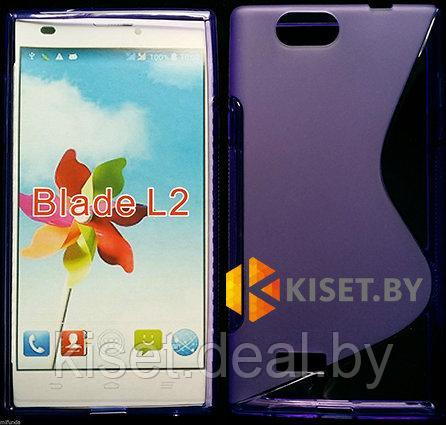 Силиконовый чехол для ZTE Blade L2, фиолетовый с волной - фото 1 - id-p144595529