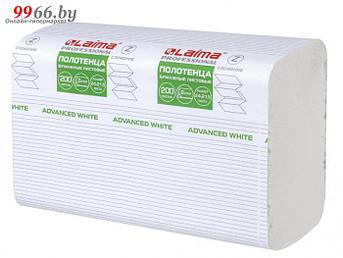 Полотенце Лайма Advanced White бумажное 2-слойные 24х21.5cm 200шт 111338