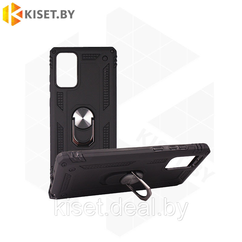 Гибридный противоударный чехол Defender Case для Samsung Galaxy Note 20 черный - фото 1 - id-p144599194