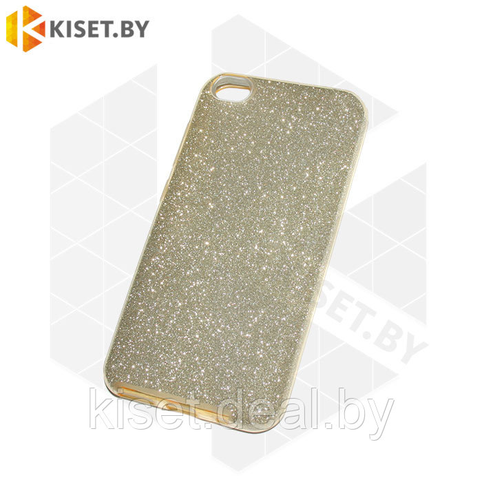Силиконовый чехол Crystal Shine для Xiaomi Redmi Go золотой - фото 1 - id-p144596756