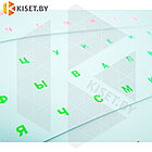 Виниловые наклейки прозрачные на клавиатуру (салатовые символы XXRU-V48409), фото 2