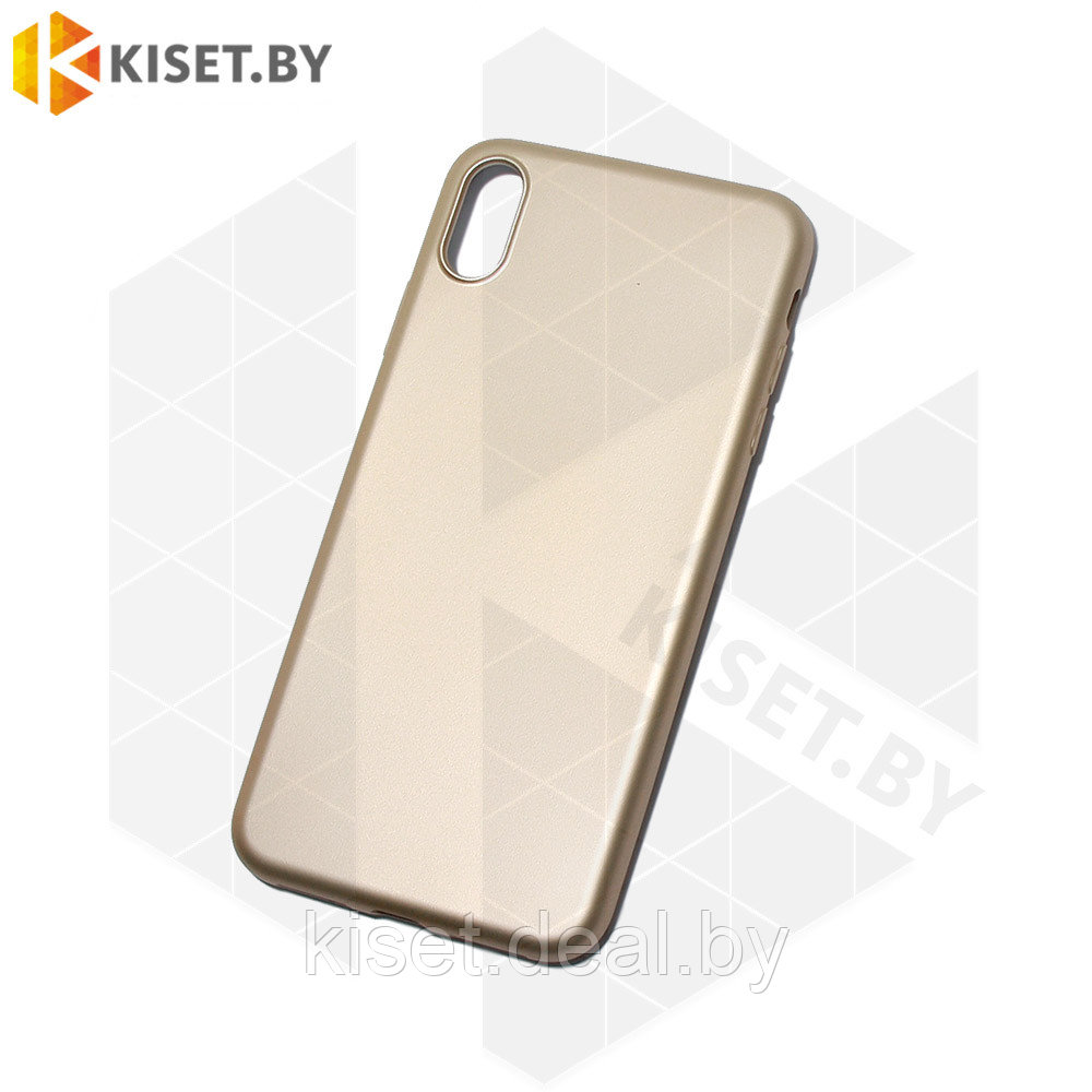 Силиконовый чехол J-Case THIN для Apple iPhone Xs Max золотой - фото 1 - id-p144596347