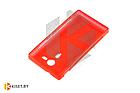 Силиконовый чехол для Sony Xperia E1, красный с волной, фото 2