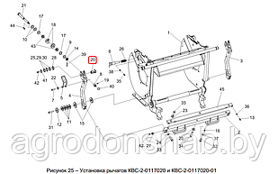 Ось крепления бруса КВС-1-0117623 (М1,5)