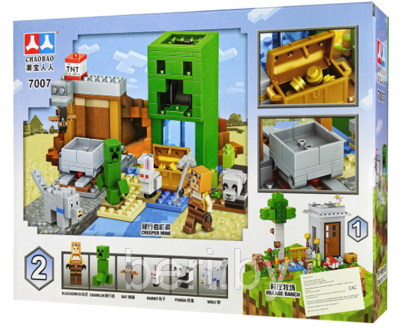 7007 Конструктор ChaoBao "Домик Крипера", Майнкрафт, My World, 200 деталей, аналог Лего (Lego) - фото 2 - id-p144607982