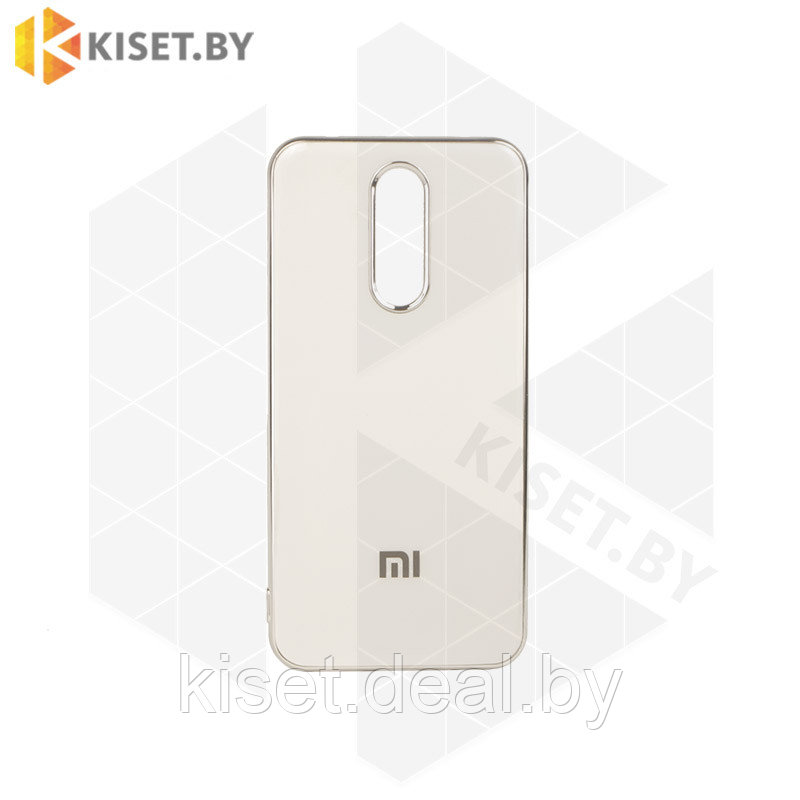 Силиконовый чехол Plating для Xiaomi Mi CC9e / Mi A3 белый - фото 1 - id-p144597341