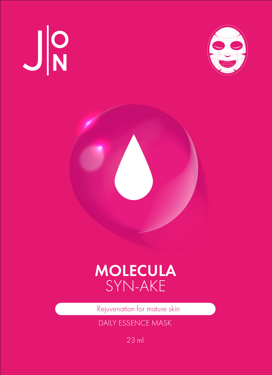 Тканевая маска для лица ЗМЕИНЫЙ ПЕПТИД Molecula Syn-Ake Daily Essence Mask (J:ON), 23 мл