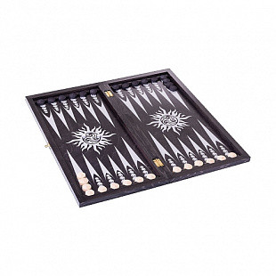 Нарды большие Восточная звезда 069-12 Black/Silver