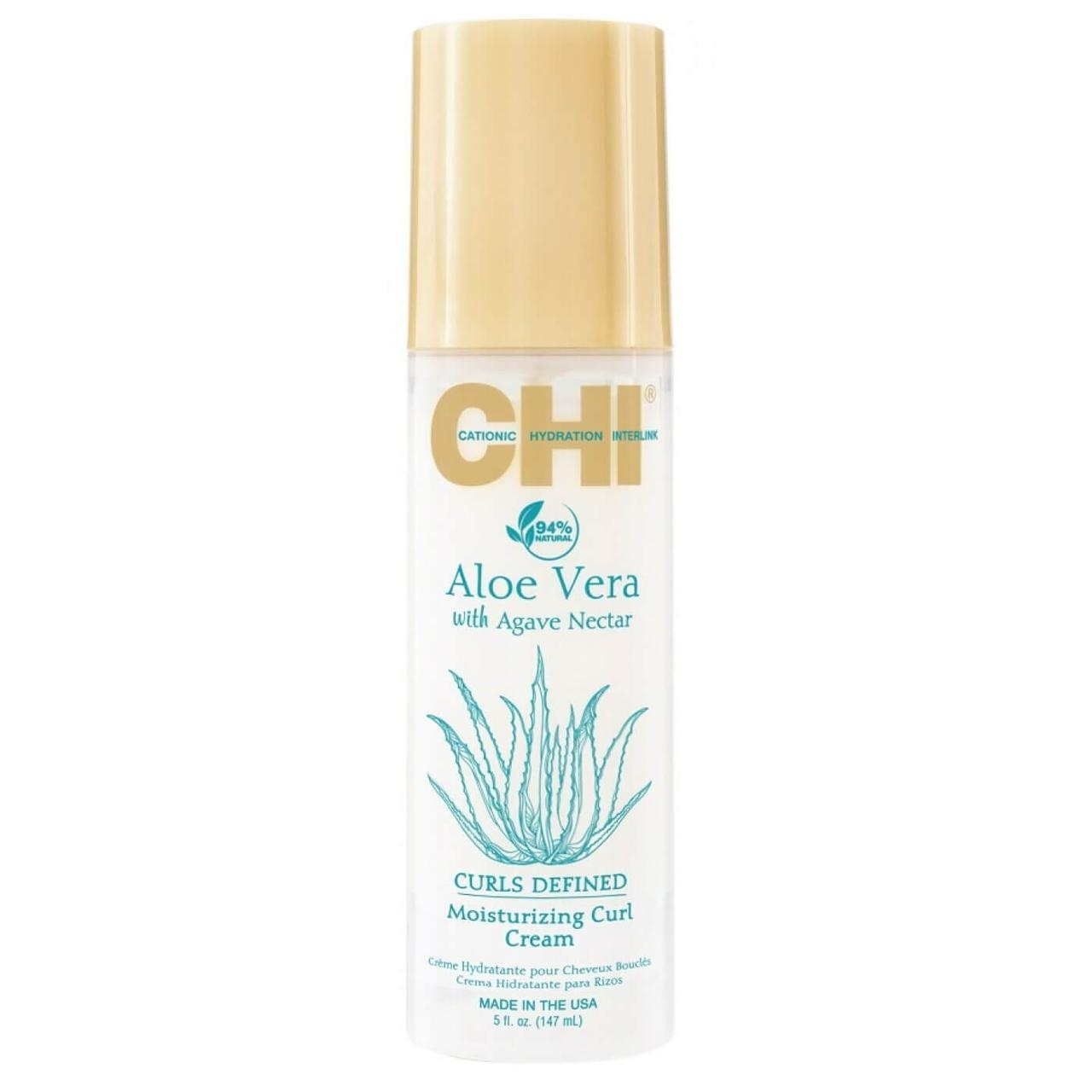 Увлажняющий крем-стайлинг для укладки кудрявых волос CHI ALOE VERA Moisturizing Curl Cream, 147 ml