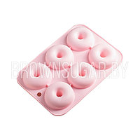 Форма для выпекания силиконовая Пончик (Китай, 29х17х2 см, 6 ячеек )