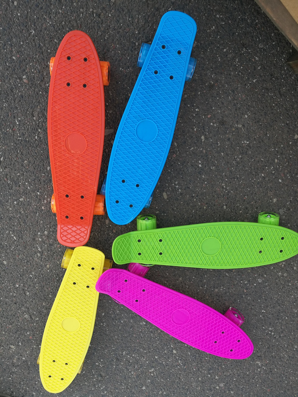 Детский скейт арт. 8345 Пенни борд со светящимися колесами (роликовая доска) длина 56 см, детский пенниборд - фото 4 - id-p144630114