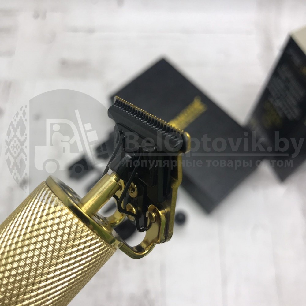 Профессиональный портативный триммер- окантовочная машинка ProMozer MZ-9830 (4 сменные насадки) Золото (Gold) - фото 9 - id-p144631569