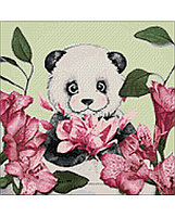 Набор Алмазной мозаики "Панда в Цветах"