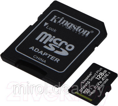 Карта памяти Kingston Canvas Select Plus 100R microSDHC Class10 UHS-I U1 V10 A1 128GB - фото 2 - id-p144695327