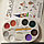 Аквагрим профессиональный SPLASH палитра 8 цветов «Страшилки» с кистью, спонжем и инструкцие, фото 2