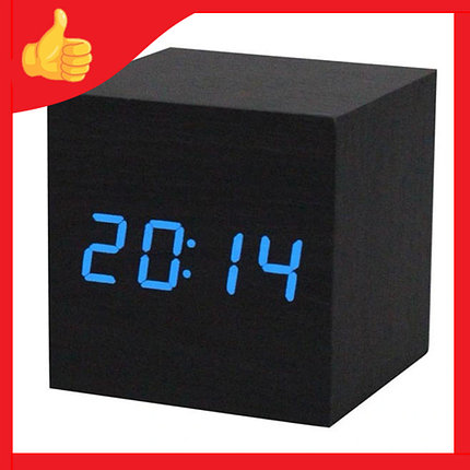 Часы электронные настольные LED Wooden Clock VST-869, фото 2