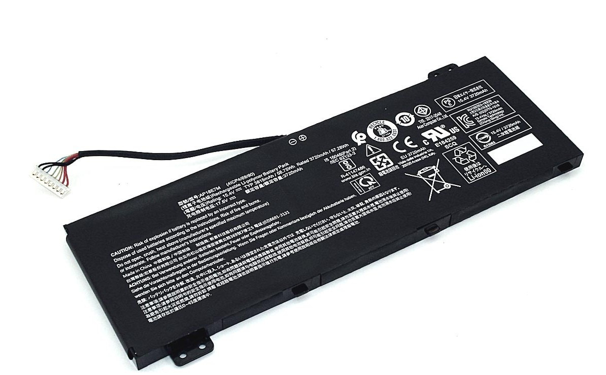 Оригинальный аккумулятор (батарея) для ноутбука Acer Nitro 5 AN515-54 (AP18E7M) 15.4V 3815mAh