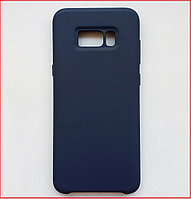 Чехол-накладка для Samsung Galaxy S8 SM-G950 (копия) Silicone Cover темно-синий