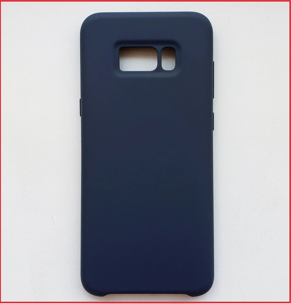 Чехол-накладка для Samsung Galaxy S8 SM-G950 (копия) Silicone Cover темно-синий